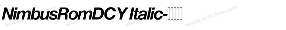 NimbusRomDCY Italic字体转换